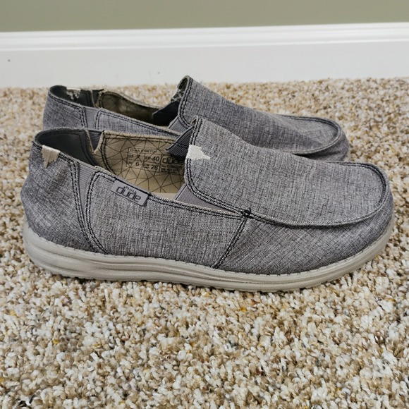 Hey Dude Chan Stretch Shoes Mens Size 7 Grey Steel Slip On Casual Comfort - Picture 4 of 9
